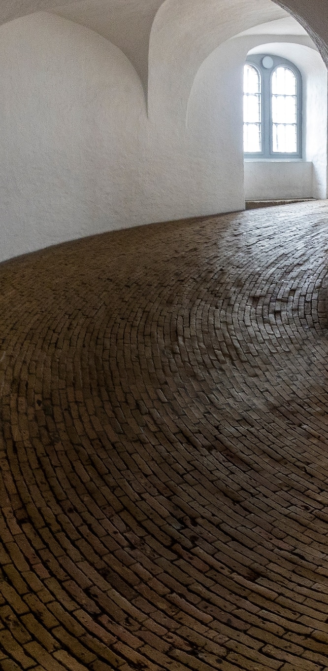 Interior image of the Round Tower in Copenhagen.