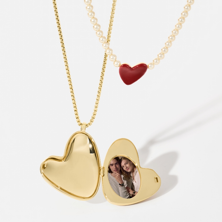 Image of two heart necklaces from this limited edition collection