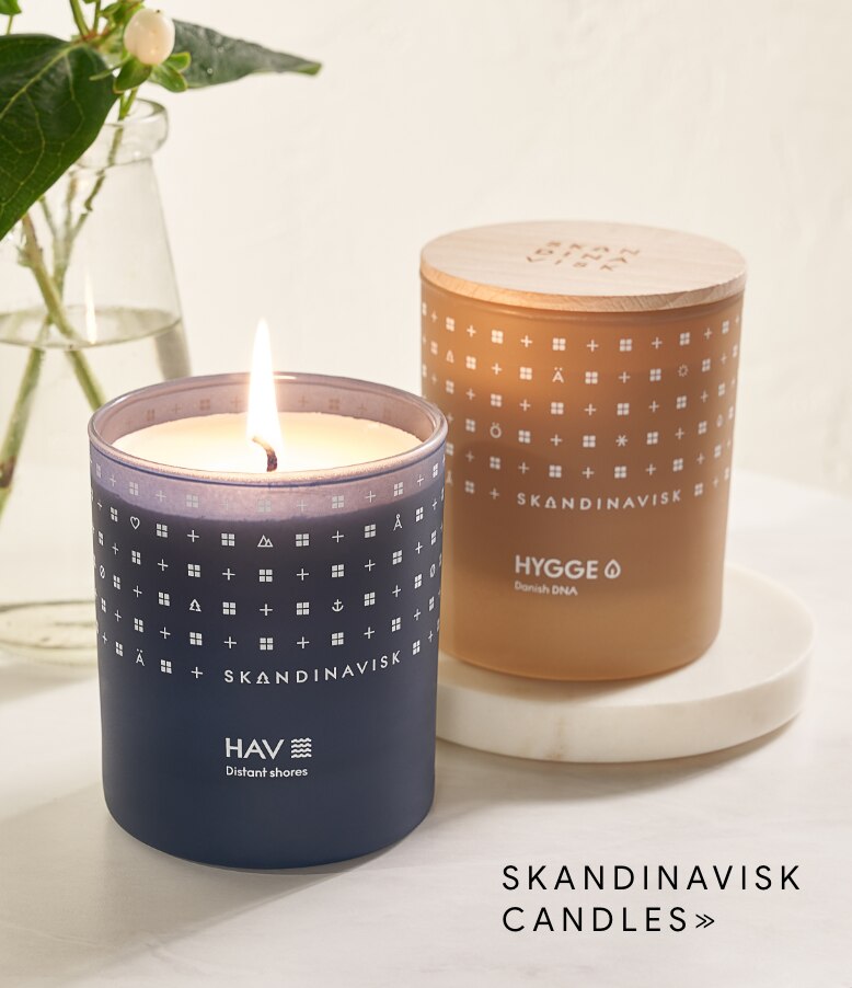 A pair of Skandinavisk candles