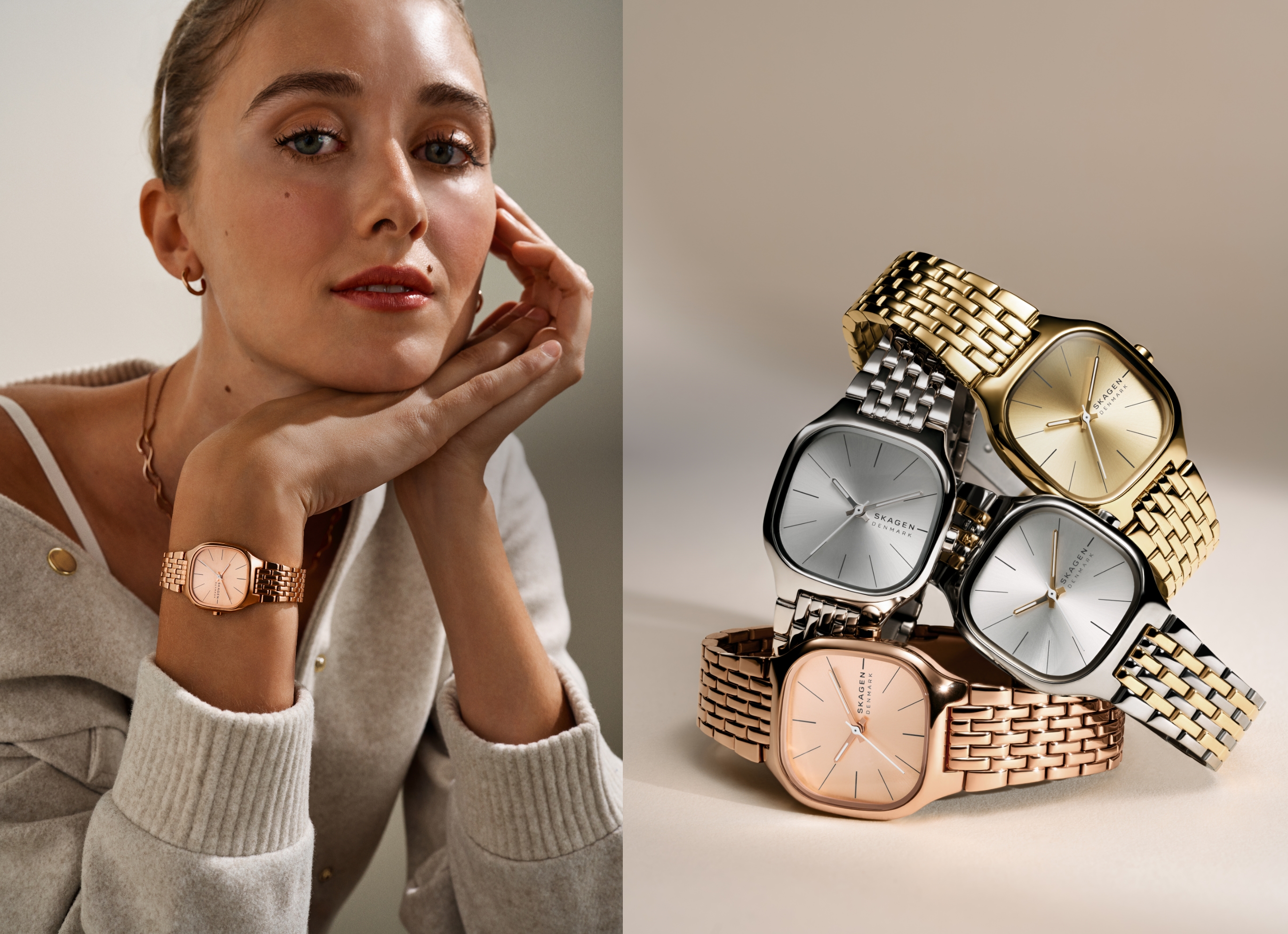 Model wearing the men's Mellem watch