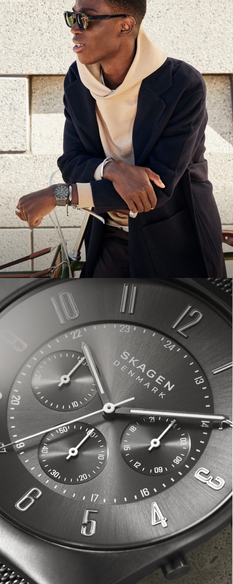 A man wearing Grenen Chronograph