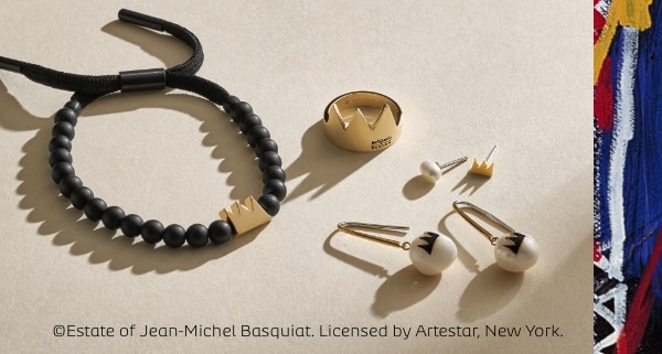 Image of the Basquiat x Skagen jewelry collection