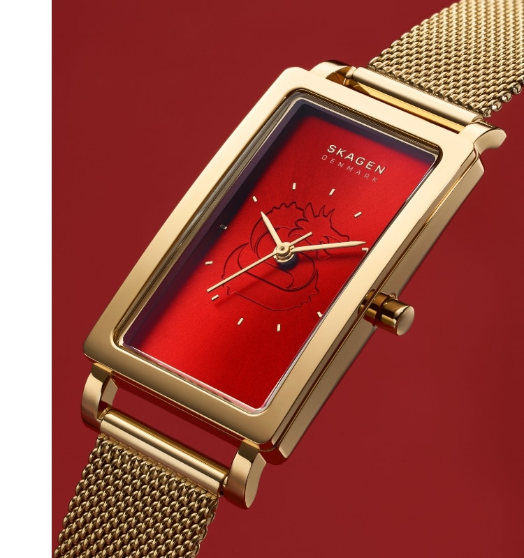 Hero-Bild der Uhr Hagen mit dem Drachendesign der Kollektion Lunar New Year.