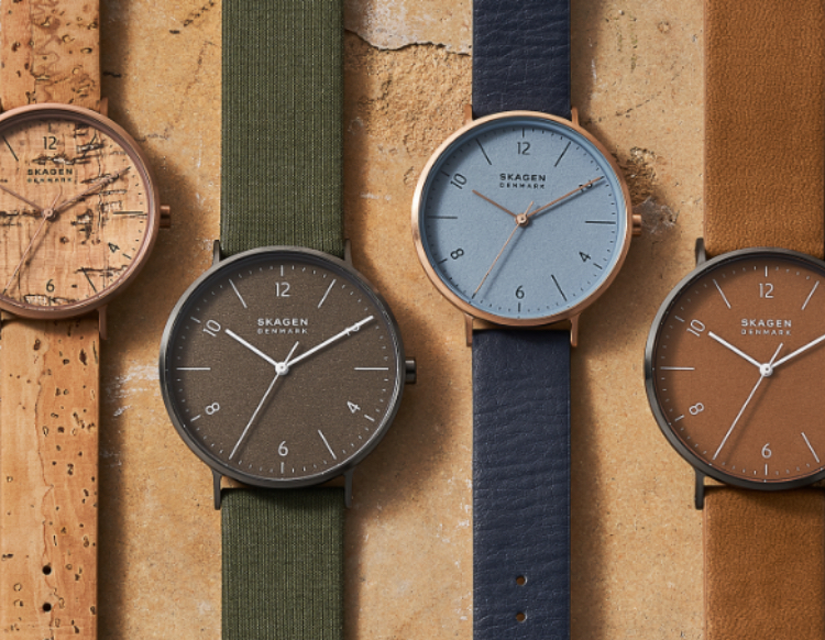 Image of 7 watches from our Aaren Naturals collection.