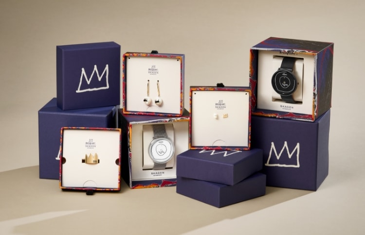 Image of the complete Basquiat x Skagen collection