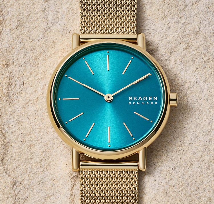 Signatur Slim Gold-Tone Mesh Watch Skagen