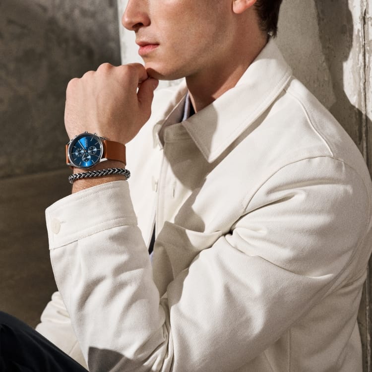 Hero image of men's chronograph watch