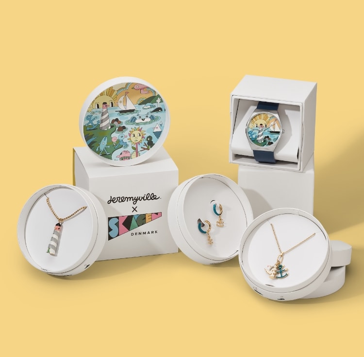 Complete look at the Jeremyville x Skagen collection plus packaging