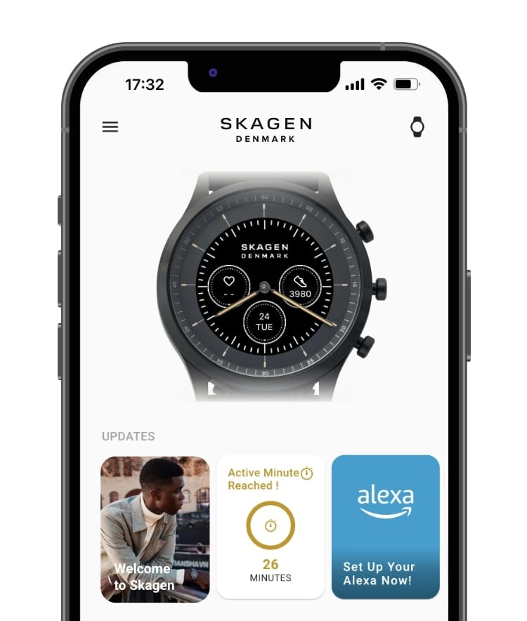 Image of phone screen with watch features.