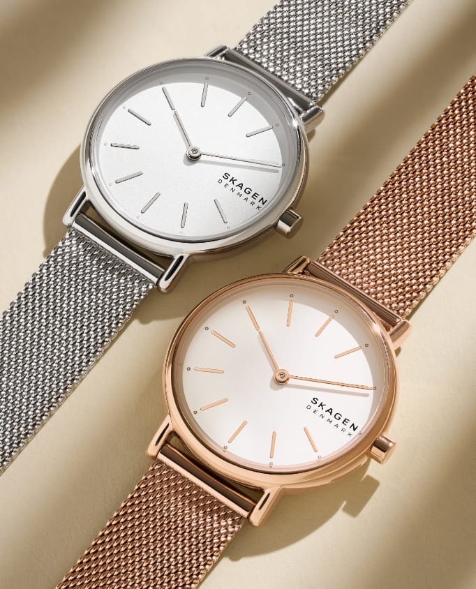 Image of a rose gold-tone and silver-tone Signatur watch