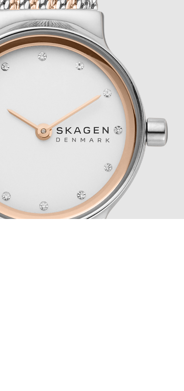 close up of a skagen freja watch