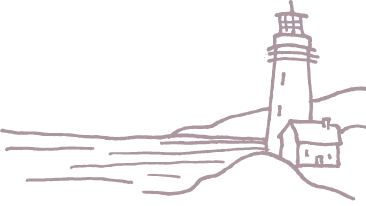 hand-drawn image of a lighthouse