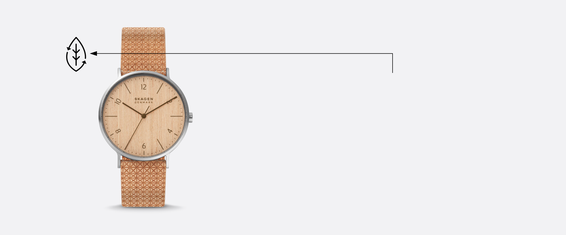 Image of Aaren Naturals wood veneer watch.