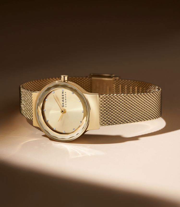 A carousel of images showcasing Skagen's holiday collection of accessories