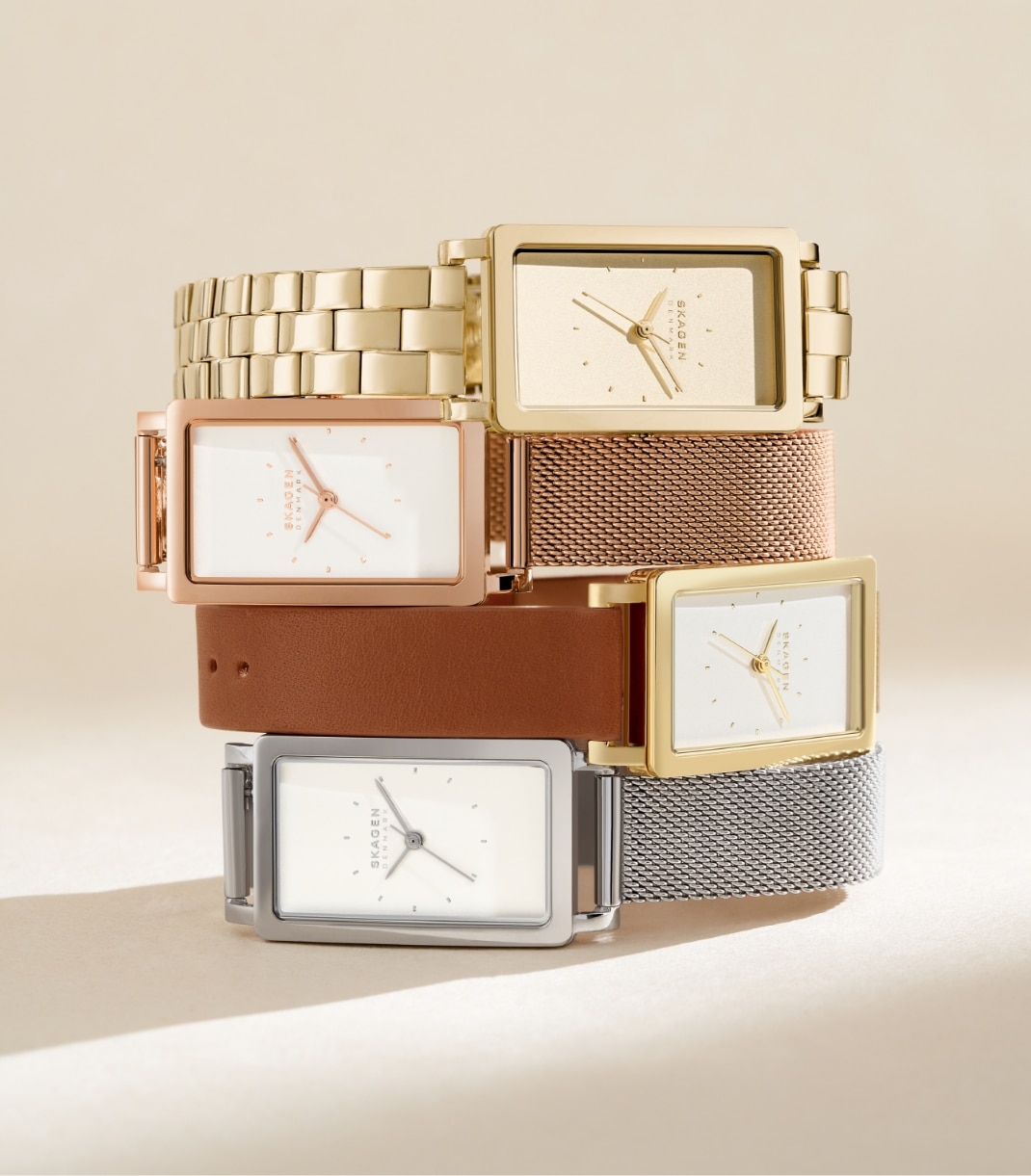 Multiple images showing the new collection of Hagen watches
