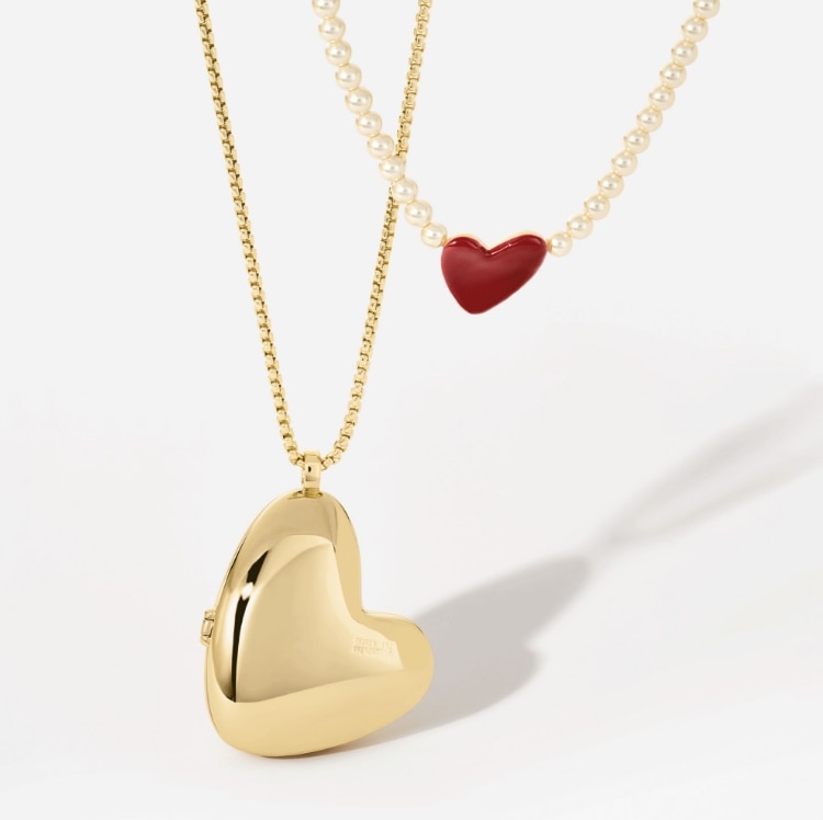 Image of two heart necklaces from this limited edition collection
