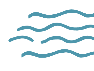 hand drawn decorative image of waves