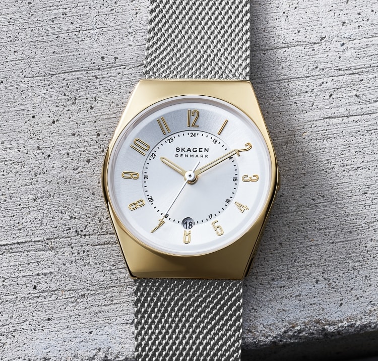 Nahaufnahme der Uhr Grenen Lille