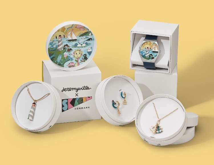 Complete look at the Jeremyville x Skagen collection plus packaging