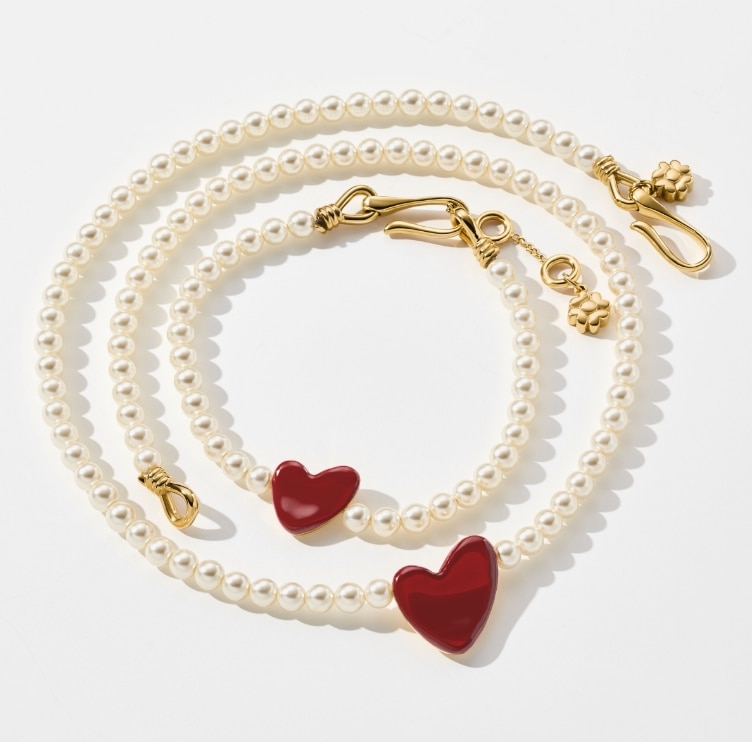 Image of two heart necklaces from this limited edition collection