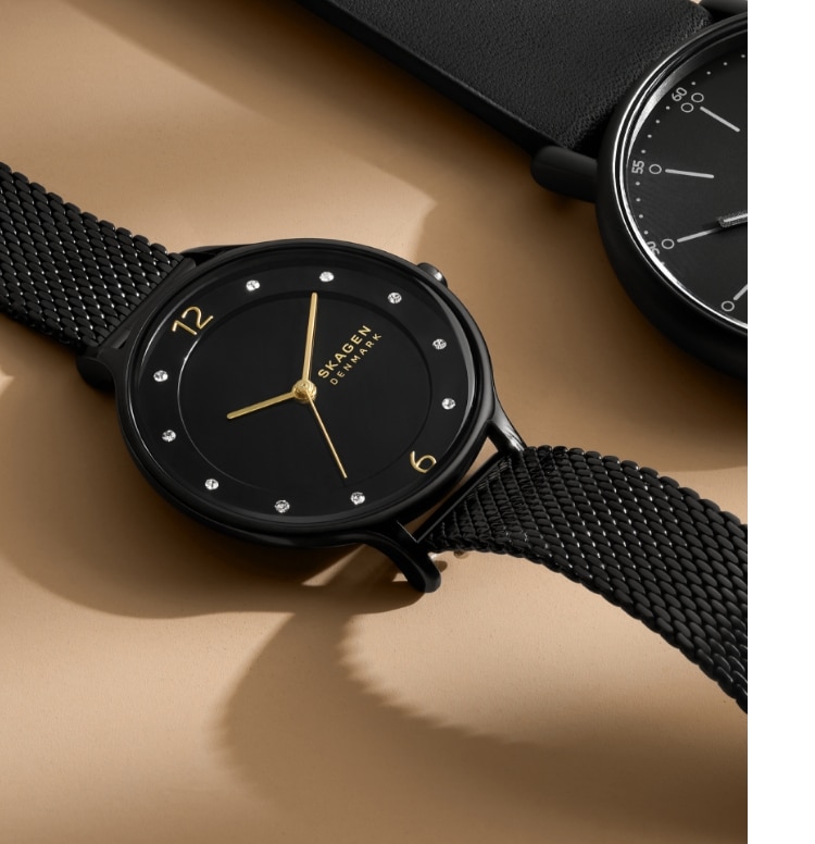 Image of black and gold watch