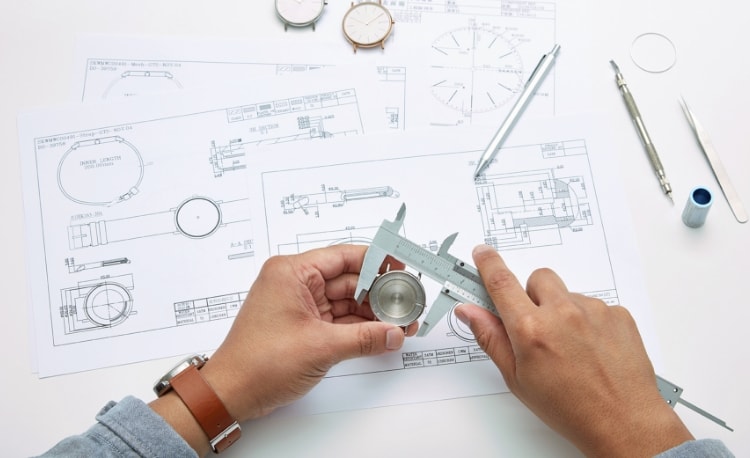 Image of a watch being designed