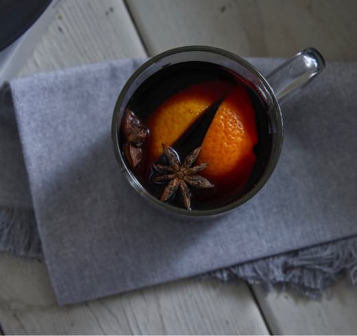 Cup of mulled wine.
