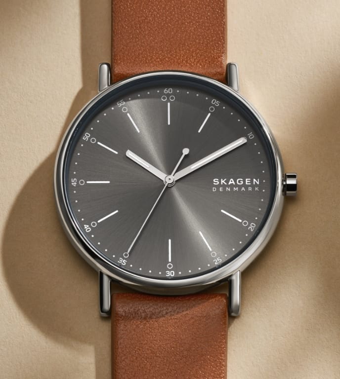 Signatur Three-Hand Gray Steel Mesh Watch SKW6577 - Skagen 