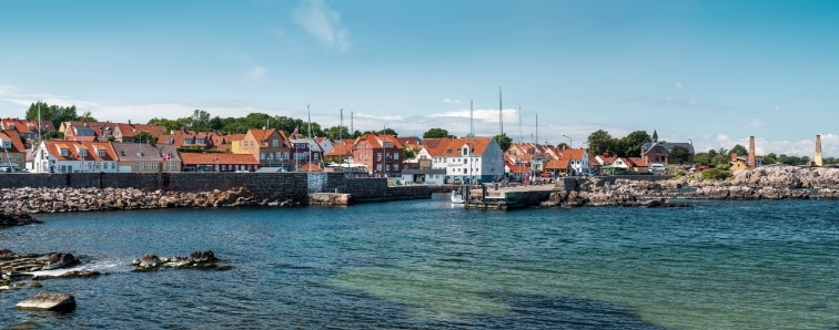 Image of a Danish harbor.