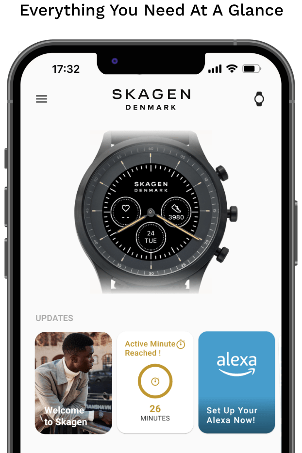 smartwatches showing the hybrid hr app