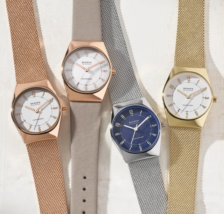 Grenen Lille Solar-Powered Greystone Leather Watch SKW3079 - Skagen